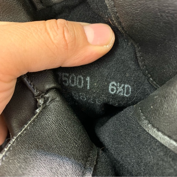 Dingo Slouch Cowboy Boots Black Pigskin Leather Western Biker 6.5D need insoles - Picture 4 of 10